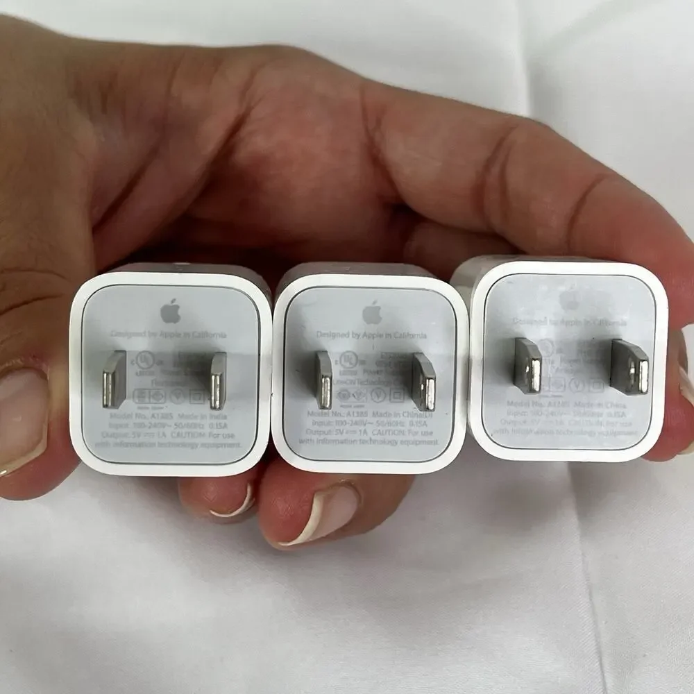 Apple USB-based Power adapter Charge iPhone iPad iPod Model A1385, Set Of 3
